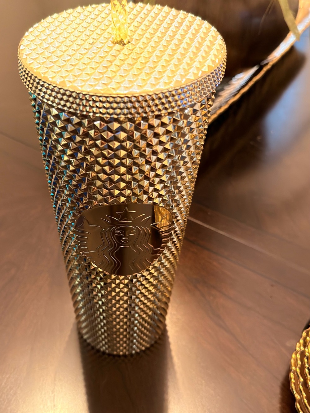 Starbucks Gold Studded Tumbler - Metallic Gold